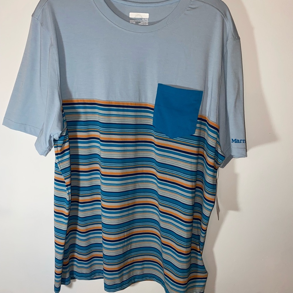 Light Blue Short Sleeve Marmot T-Shirt